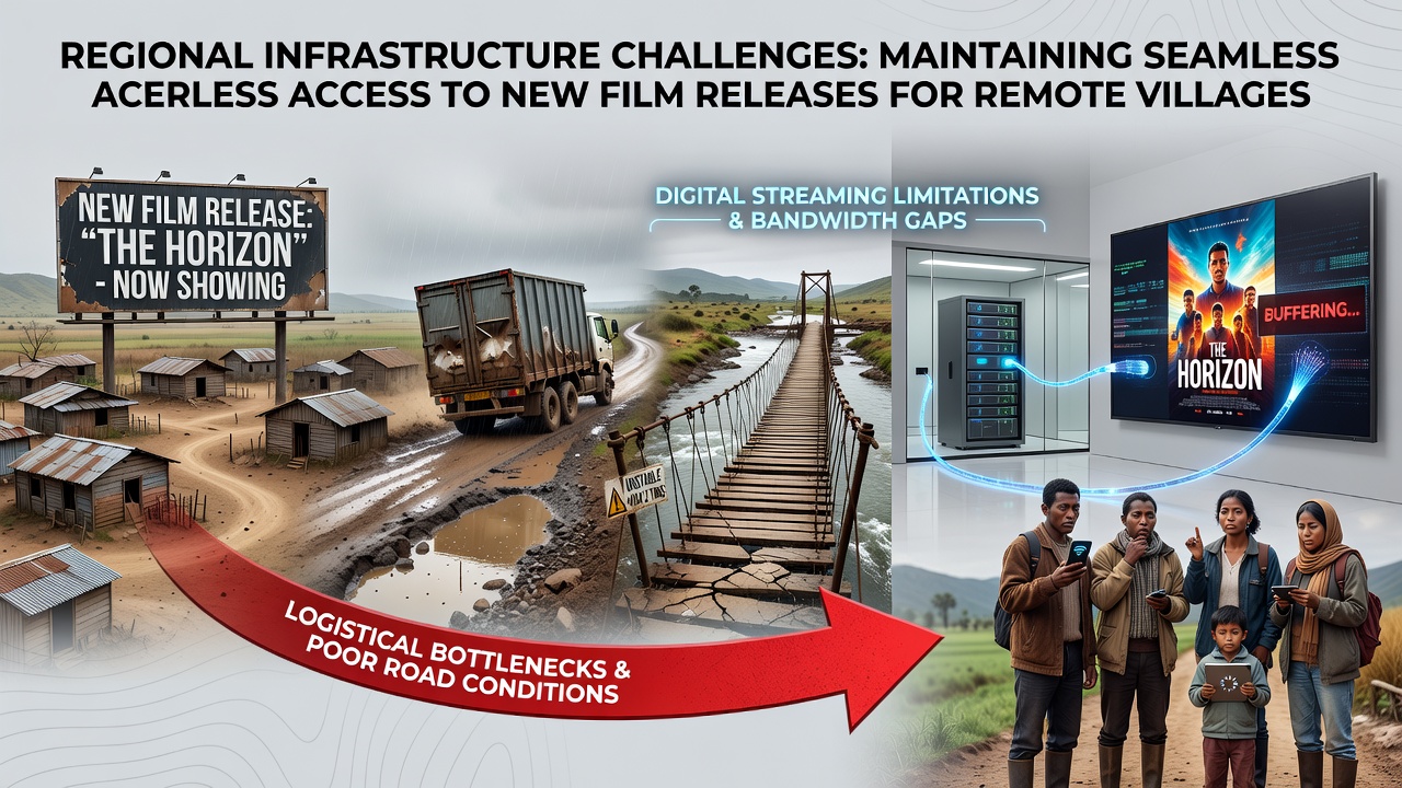Network infrastructure components supporting film streaming in geographically isolated locations