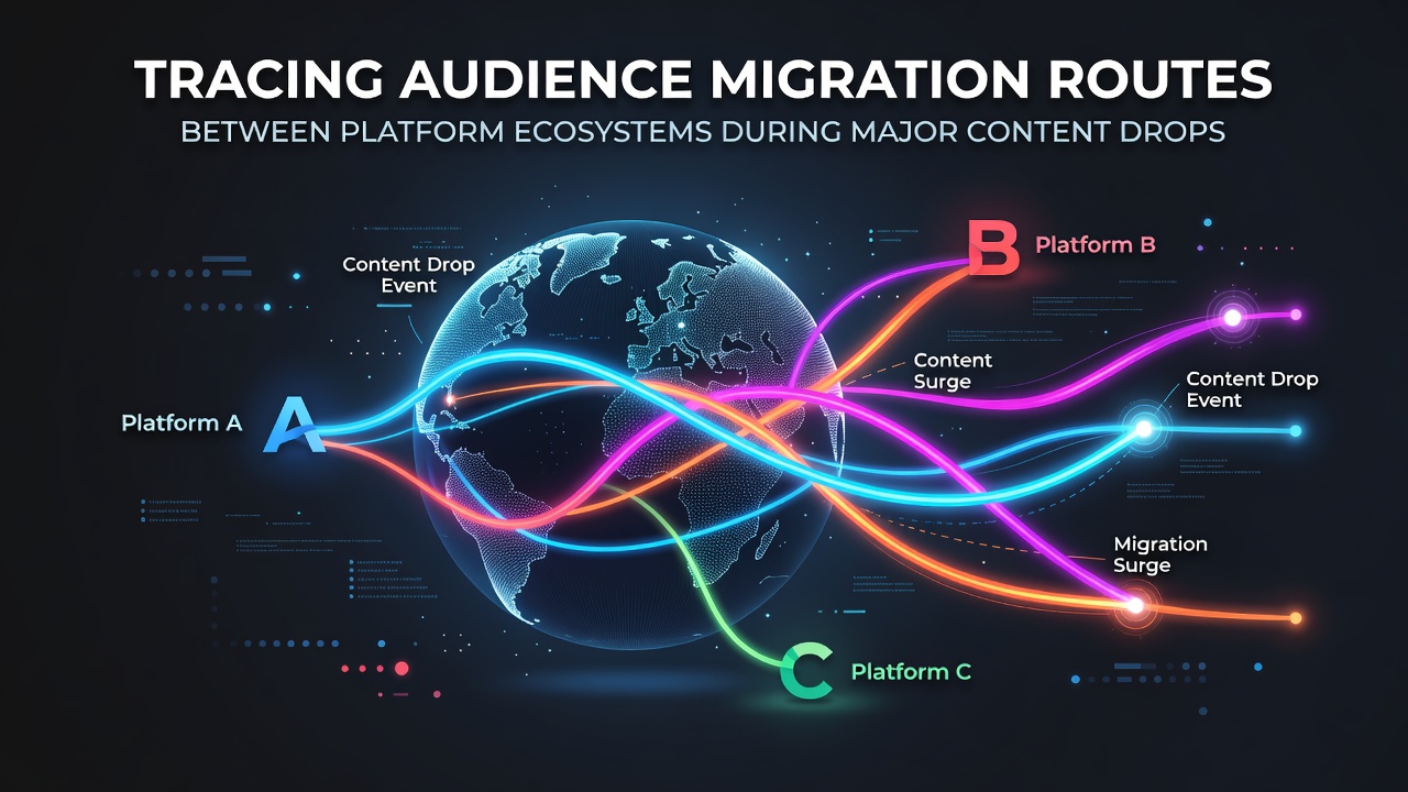 Diagram showing audience flow between major streaming platforms during content releases
