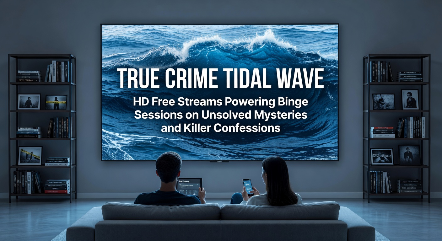 Vintage TV screen displaying shadowy crime scene with question marks overlaying unsolved mystery footage